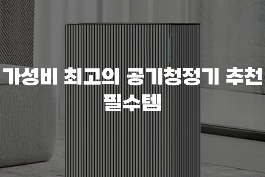 가성비 최고의 공기청정기 추천 필수템