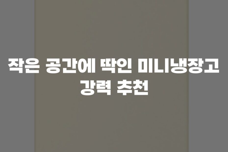 작은 공간에 딱인 미니냉장고 강력 추천