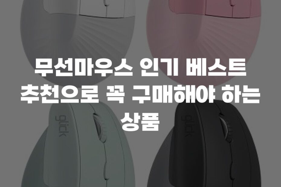 무선마우스 인기 베스트 추천으로 꼭 구매해야 하는 상품