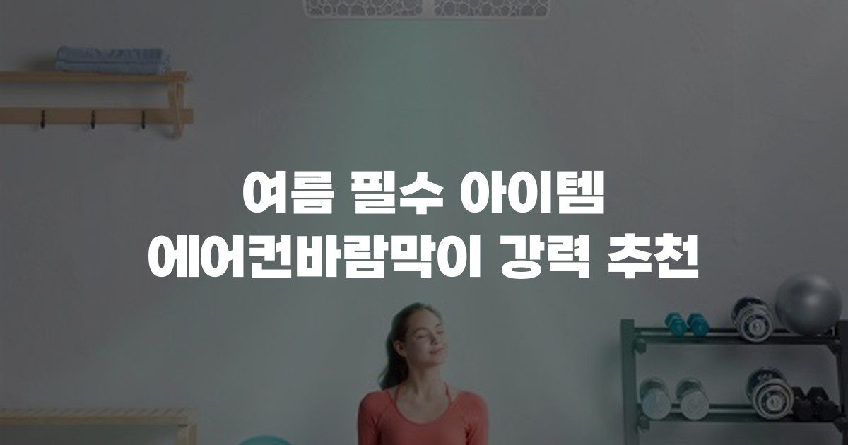 여름 필수 아이템 에어컨바람막이 강력 추천