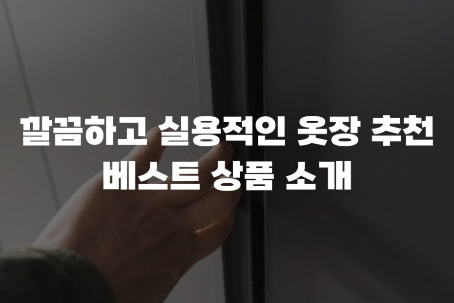 깔끔하고 실용적인 옷장 추천 베스트 상품 소개