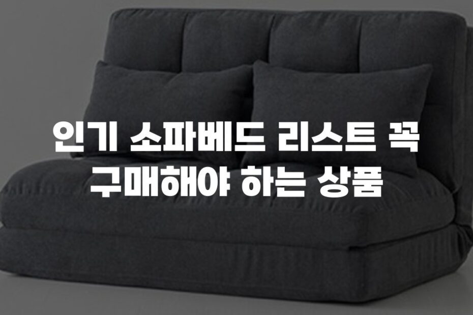 인기 소파베드 리스트 꼭 구매해야 하는 상품