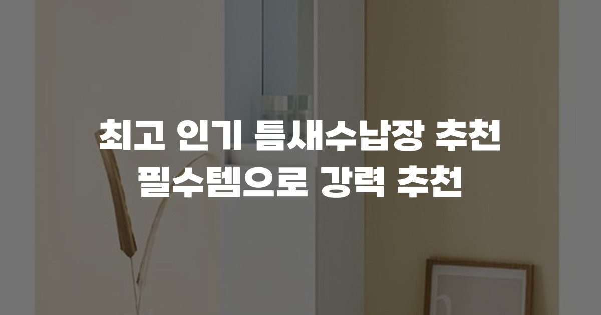 최고 인기 틈새수납장 추천 필수템으로 강력 추천