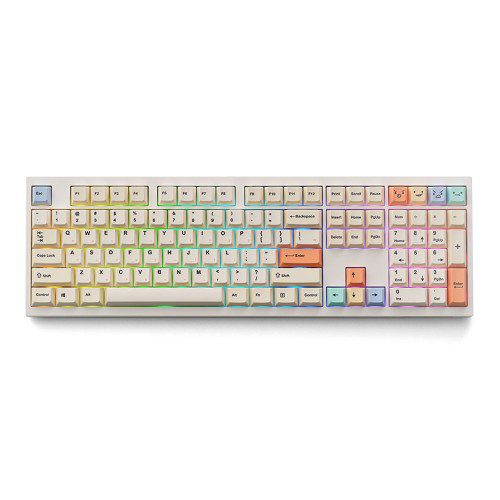 VARO V108 파스텔 저소음 게이밍 기계식 키보드 풀배열 유 무선 블루투스 사무용