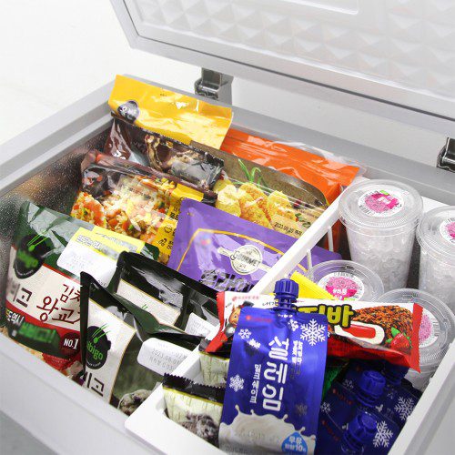 가정용 미니 소형 스탠드 냉동고 보존식 작은 서브 얼음 원룸 다목적 그레이 KFHF-200D