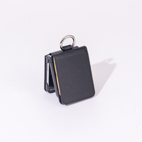 갤럭시 Z플립5 카드 지갑 케이스 천연소가죽 토고 힌지보호 다빈치