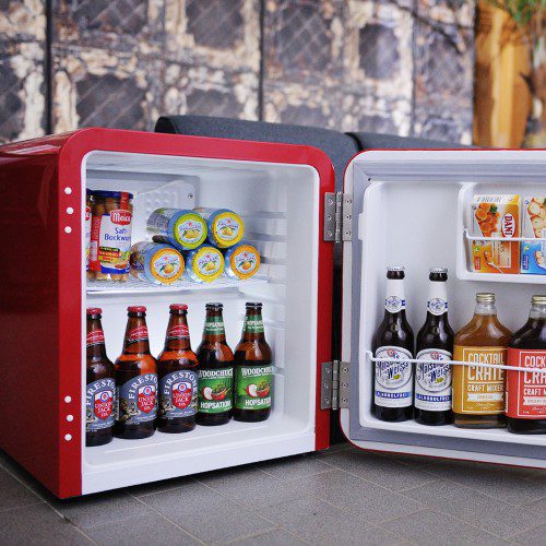 보만 레트로 원룸 미니 냉장고 44L 레드 KS2040