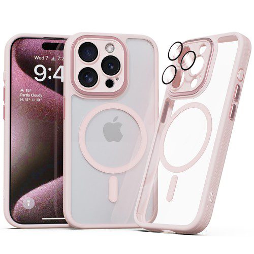 미아크 렌즈보호 풀커버 맥세이프 케이스 블랙, 아이폰15 프로 맥스