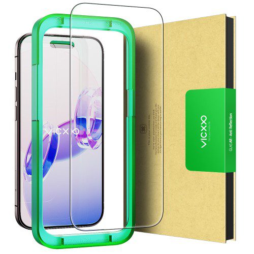 빅쏘 AR 저반사 고화질 강화유리 필름 아이폰15 플러스, 1매입