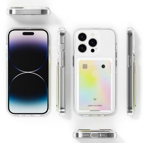 아이엠듀 변색방지 카드수납 케이스 2장 투명, 아이폰15 프로