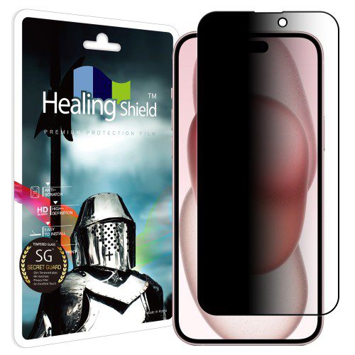 아이폰시리즈 사생활 정보보안 강화유리 필름 아이폰15 플러스, 1매입