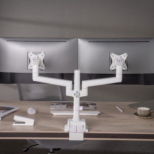 루나랩 슬림 폴 싱글 블랙 모니터암 거치대