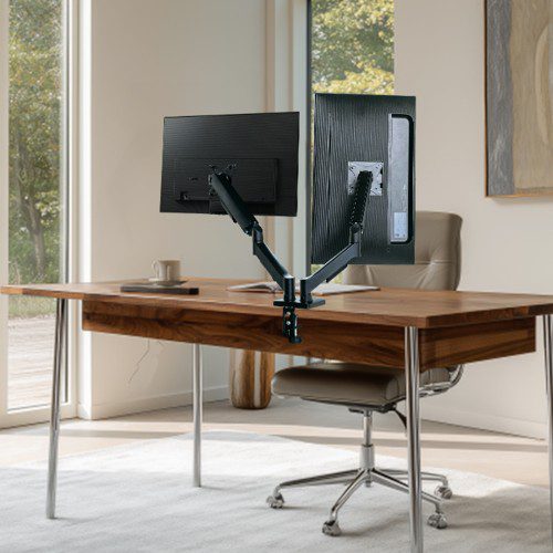 더함 모니터암 듀얼 모니터 거치대 81.3cm(32인치)