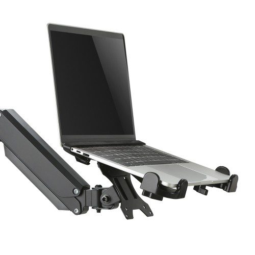 마운트뷰 모니터암 장착용 노트북 암 거치대 받침대 포터블 휴대용 모니터 브라켓