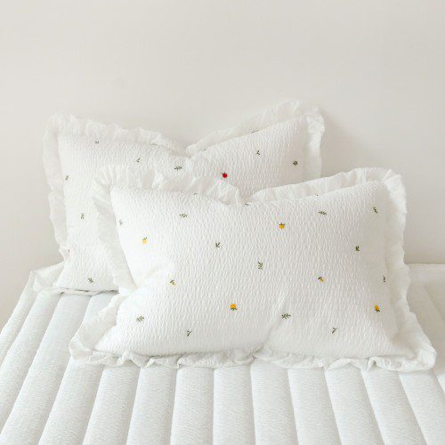 라비앙로즈 자수 에어워싱 시어서커 항균솜 여름 차렵 이불 SS