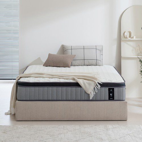 쇼킹 허리에 좋은 수면 단단한 편한 푹신한 바닥 호텔 침대 매트리스 25cm, Q(퀸), 미디엄하드