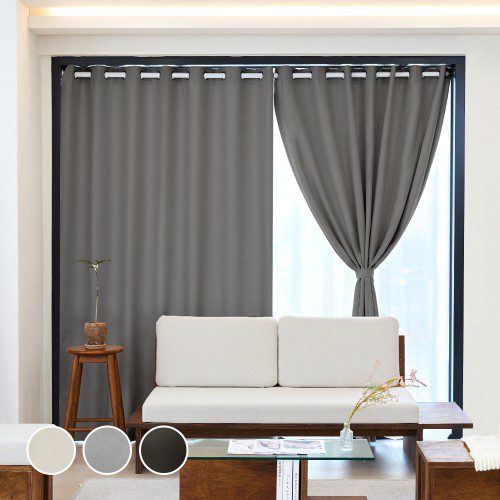 방한 방풍 현관 중문 암막커튼(2장)+압축봉 세트