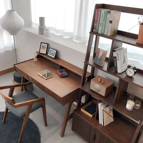 로포텐 하버드 원목 5단 책장 수납 거실 책장 800