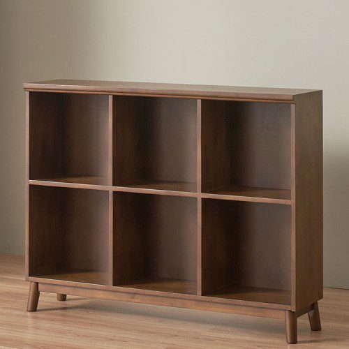 오크빌 오테카 원목 낮은 책장 월넛 2단 미니 인테리어 틈새 선반 1200