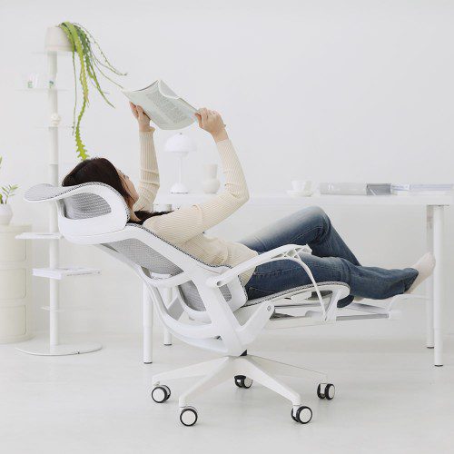 린백 사무실 의자 책상 컴퓨터 풀메쉬 리클라이너 침대형 LB36MHF