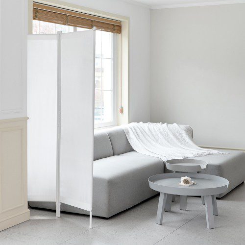 심플 가림막 사무실 칸막이 이동식 가벽 공간분리 파티션 2단 1800, 화이트