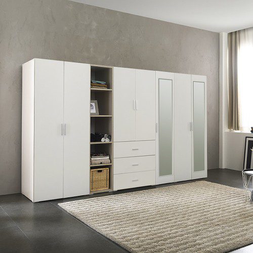 장인가구 비트 전신거울 800 옷장 선반형 키큰 싱글 미니 원룸 안방 입본장