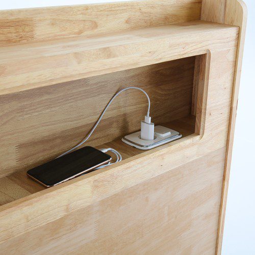 장인가구 케트렌 원목 LED헤드 수납 침대프레임 SS