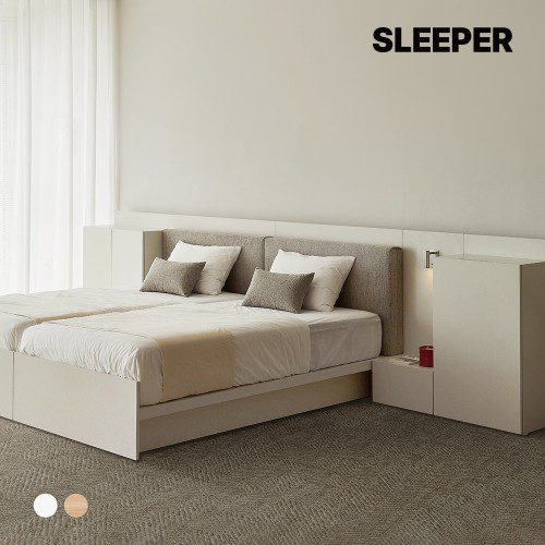 슬립퍼 허쉬 헤드형 원목 수납 호텔 침대 프레임 SS(슈퍼싱글), 내추럴오크