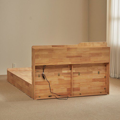 루이스 LED 평상형 수납 침대 프레임 SS