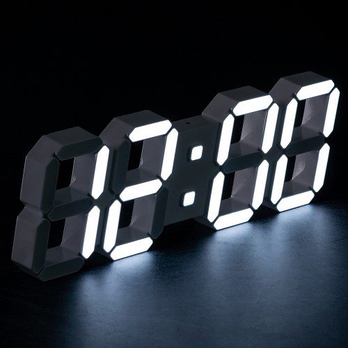 플라이토 100% 무선 LED 벽시계 인테리어 무소음 디지털 전자 벽걸이시계 거실 집들이 코드리스