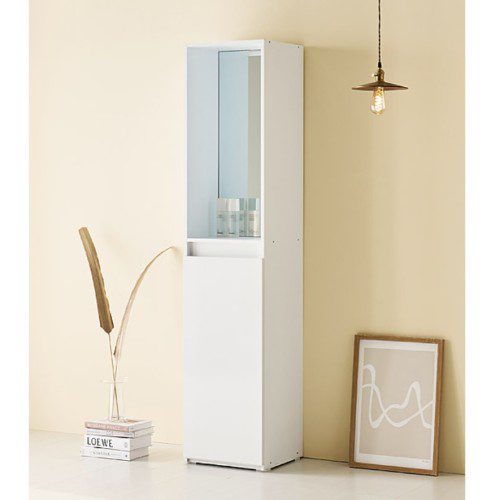 틈새수납장 400 좁은공간수납장 키높이 화이트 안방 수납장