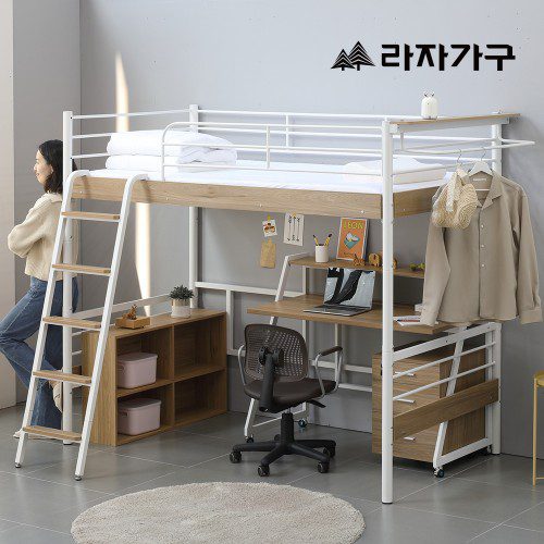라자가구 베로나 높은 벙커침대 SS 슈퍼싱글 키즈 아동 철제 이층침대