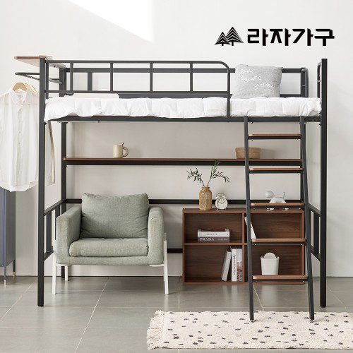 라자가구 뉴북까페 철제 2층 벙커 침대 프레임 SS 학생 어린이 성인 기숙사