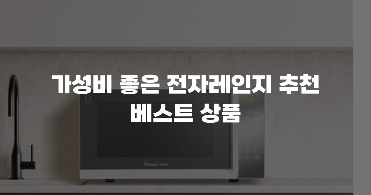 가성비 좋은 전자레인지 추천 베스트 상품