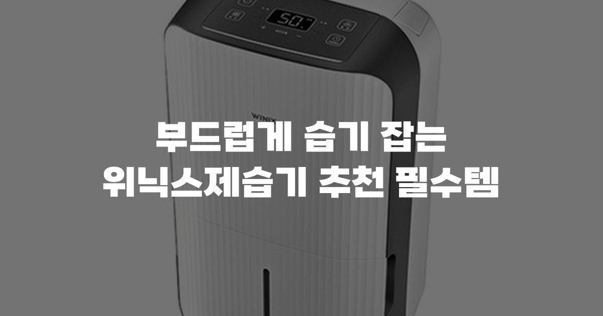 부드럽게 습기 잡는 위닉스제습기 추천 필수템
