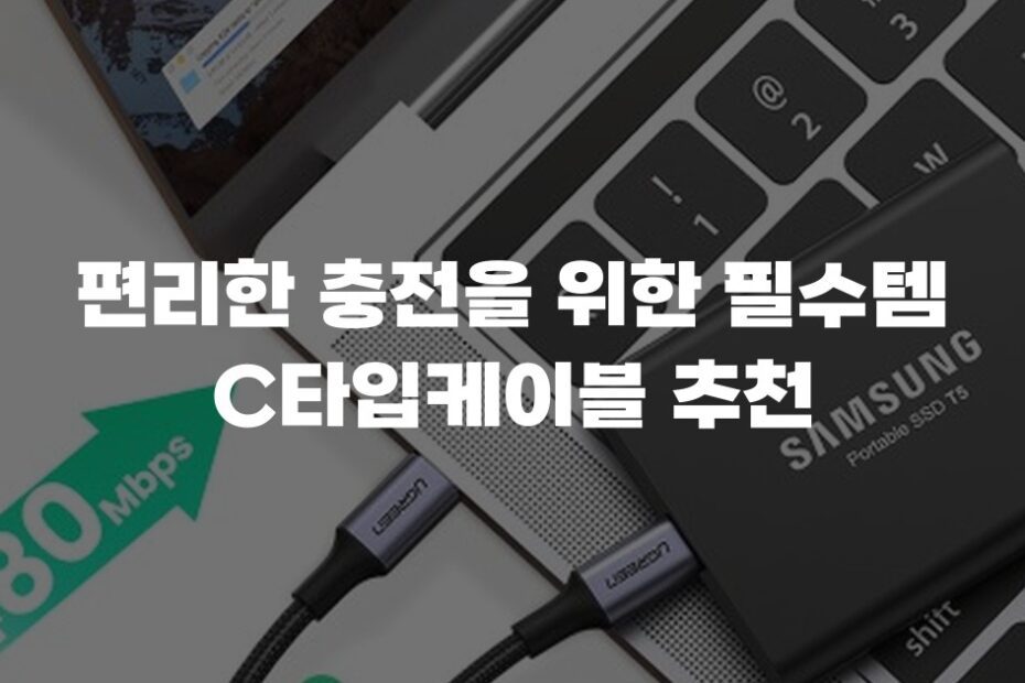 편리한 충전을 위한 필수템 C타입케이블 추천