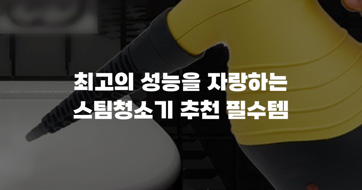 최고의 성능을 자랑하는 스팀청소기 추천 필수템
