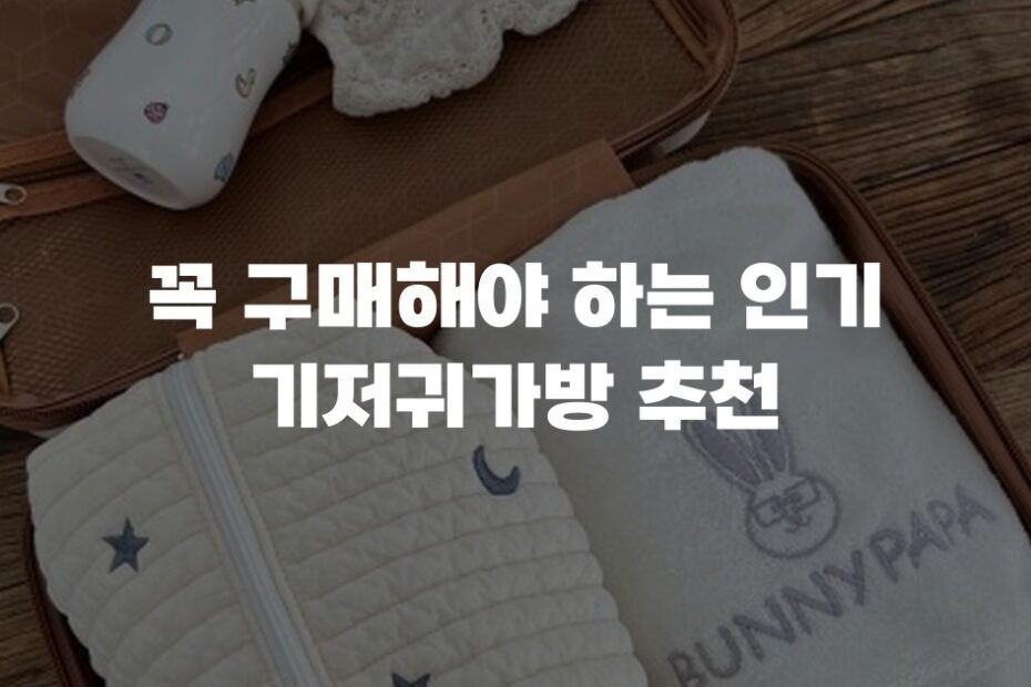 꼭 구매해야 하는 인기 기저귀가방 추천