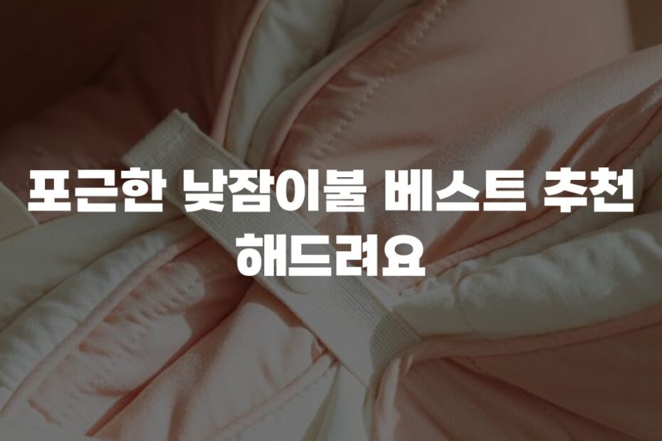 포근한 낮잠이불 베스트 추천 해드려요