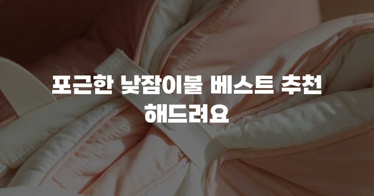 포근한 낮잠이불 베스트 추천 해드려요