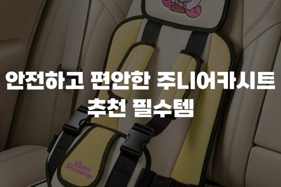 안전하고 편안한 주니어카시트 추천 필수템