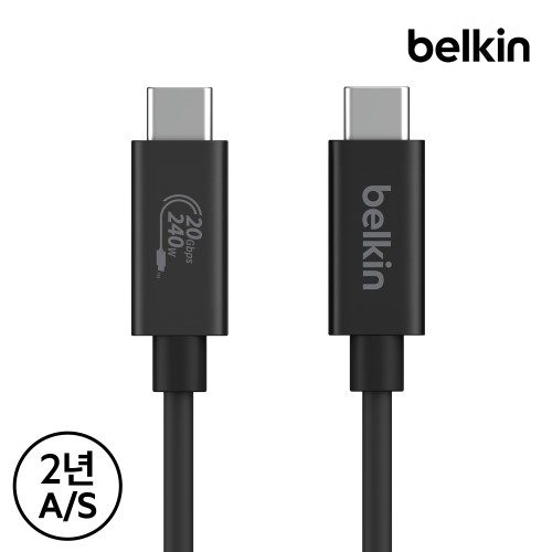 벨킨 240W USB4 C타입 초고속 충전 케이블 20Gbps 1.2M INZ004qc1.2M