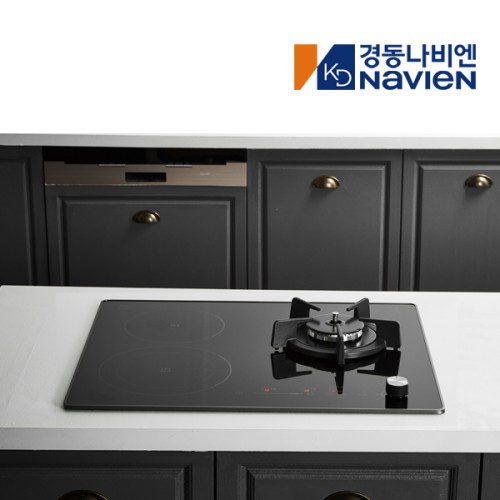 가스연결 방문설치 3구 가스 하이브리드 인덕션 렌지 쿡탑 전기 레인지 빌트인, 블랙 LPG ERG-5013