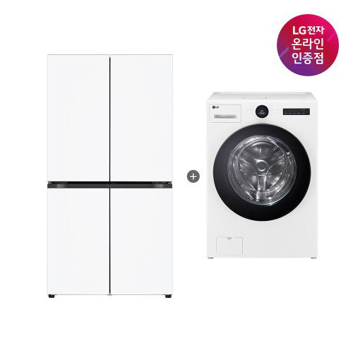 LG 디오스 오브제컬렉션 매직스페이스 냉장고 + LG 트롬 워시콤보 (T876MQQ111 + FH25WA)
