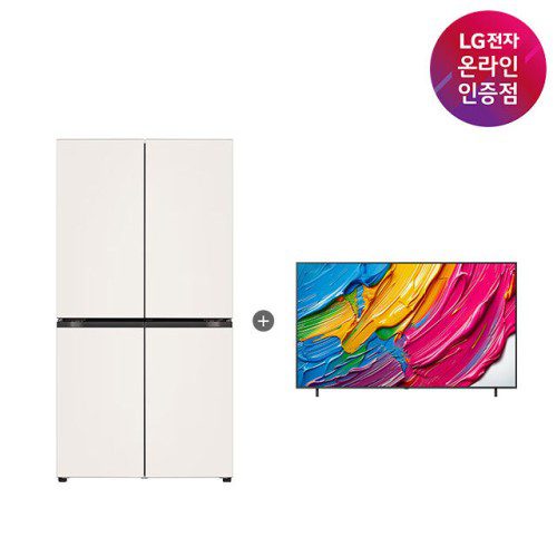 LG 디오스 오브제컬렉션 매직스페이스 냉장고 + LG QNED AI TV (T876MEE111 + 86QNED75AEA)