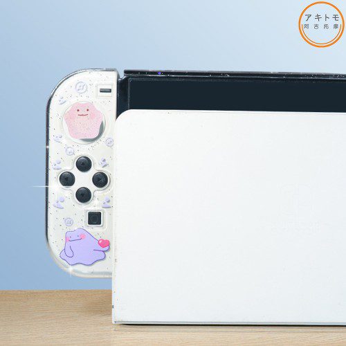 닌텐도 스위치2 스위치1 OLED 케이스 풀커버 포코피아테마 슬라임 글리터 아키토모