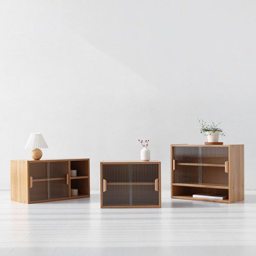 피크 2문 미니수납장 630 630mmx280mmx337mm, 2단, 라이트브라운 3801.0495
