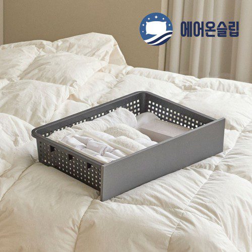 에어온슬립 E0 레이튼 수납 S 싱글침대+와이드선반 3서랍형 라이트오크 온슬립본넬베이직