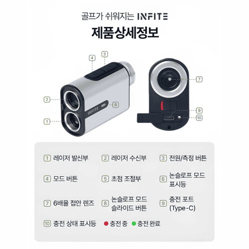 인피테 레이저 골프 거리측정기 초경량 미니 캐리온 IXG2000PRO
